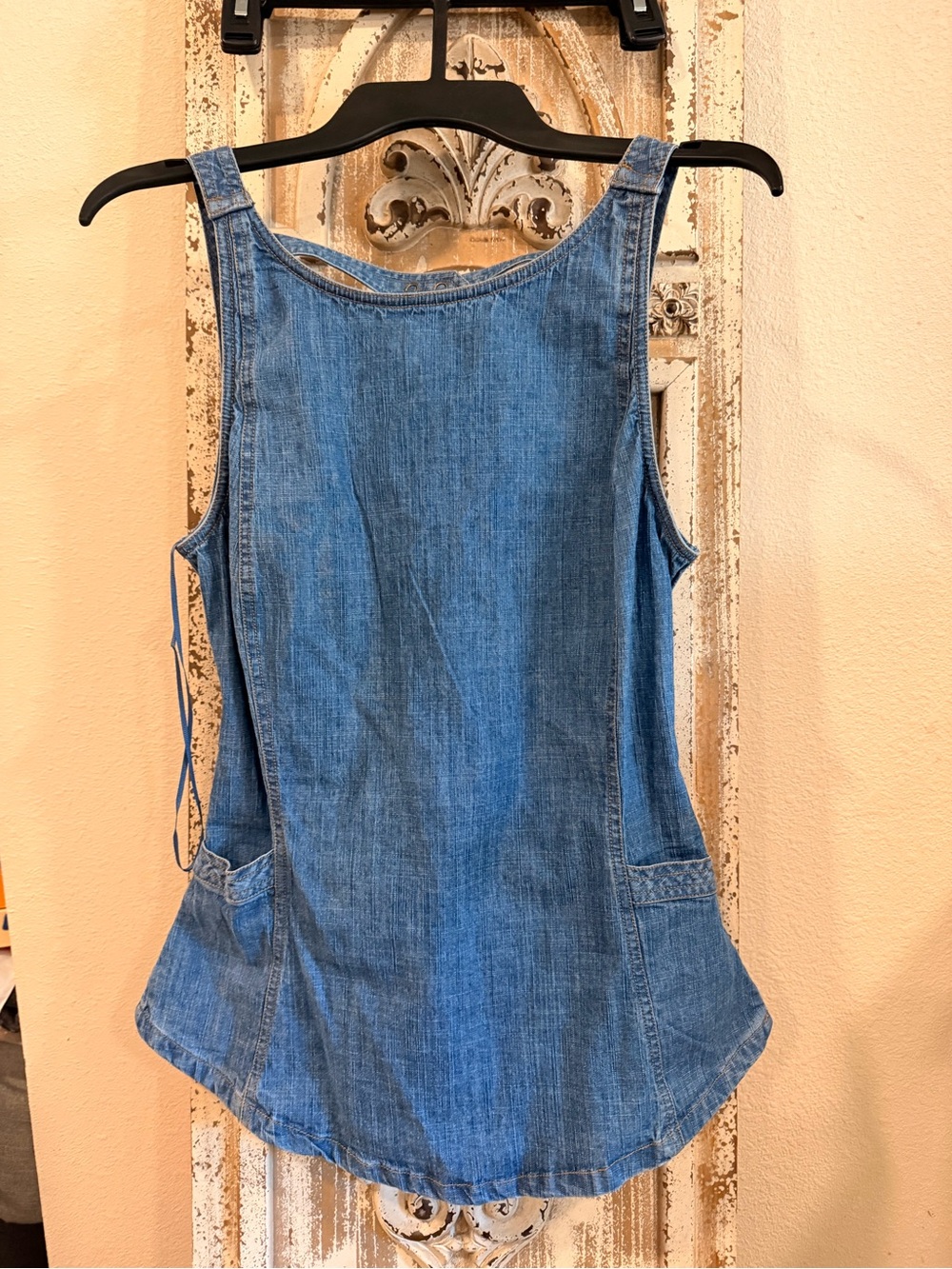 Free People Women’s Blue Denim Jumper Dress - Classic Casual